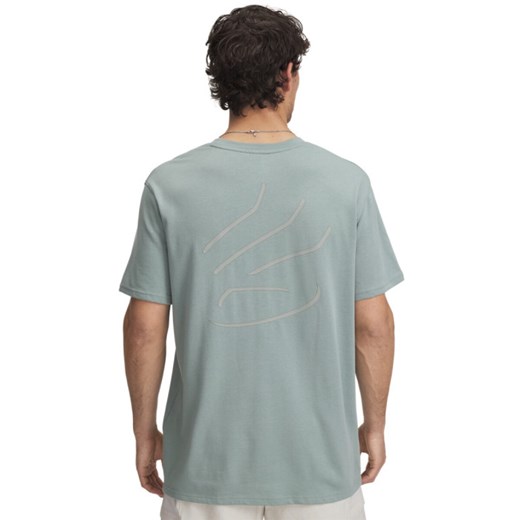 Męska koszulka do koszykówki Under Armour Curry HW Trend Tee - zielona ze sklepu Sportstylestory.com w kategorii T-shirty męskie - zdjęcie 178599085