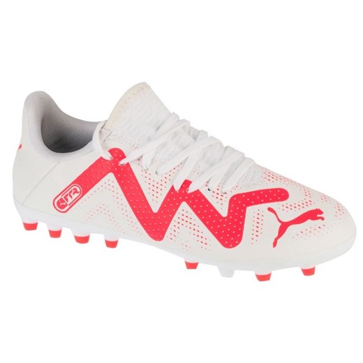 Buty piłkarskie Puma Future Play Mg 107390-01 Białe ze sklepu ButyModne.pl w kategorii Buty sportowe dziecięce - zdjęcie 178600198