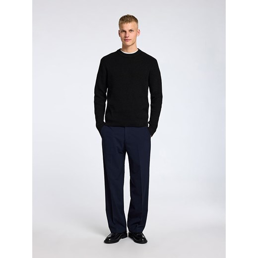 SELECTED HOMME Sweter &quot;Theo&quot; w kolorze czarnym ze sklepu Limango Polska w kategorii Swetry męskie - zdjęcie 178601106