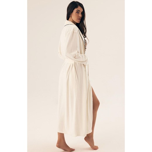 Esotiq szlafrok damski Reva 42657-01X, Kolor kremowy, Rozmiar L/XL, Esotiq ze sklepu Intymna w kategorii Szlafroki damskie - zdjęcie 178601826
