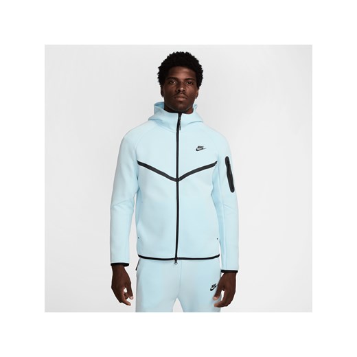 Męska bluza z kapturem i zamkiem na całej długości Windrunner Nike Tech - Niebieski ze sklepu Nike poland w kategorii Bluzy męskie - zdjęcie 178602078