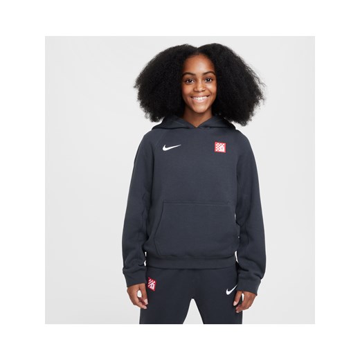 Bluza piłkarska z kapturem dla dużych dzieci Nike Liverpool F.C. (wersja trzecia) - Szary ze sklepu Nike poland w kategorii Bluzy damskie - zdjęcie 178602096