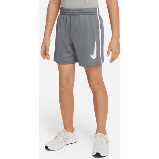 Spodenki treningowe Dri-FIT z nadrukiem dla dużych dzieci (chłopców) Nike Multi - Szary ze sklepu Nike poland w kategorii Spodenki chłopięce - zdjęcie 178602117