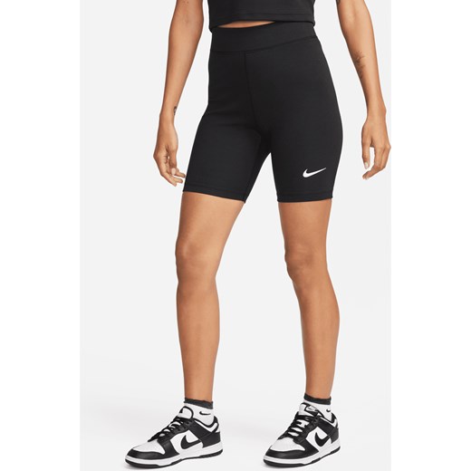 Damskie kolarki z wysokim stanem 20 cm Nike Sportswear Classic - Czerń ze sklepu Nike poland w kategorii Szorty - zdjęcie 178602119