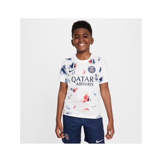 Przedmeczowa koszulka piłkarska z krótkim rękawem dla dużych dzieci Nike Dri-FIT Nike L okazyjna cena Nike poland