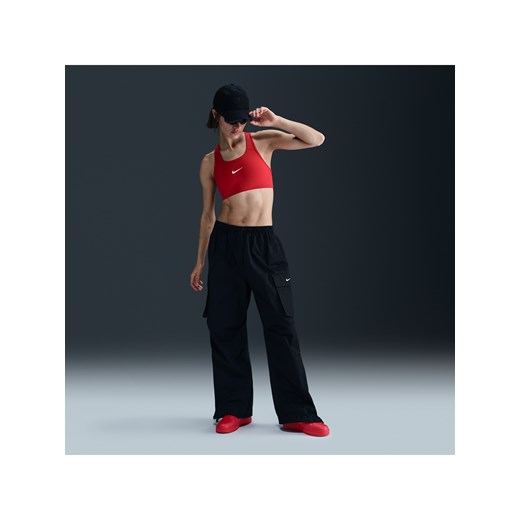 Damskie bojówki o kroju oversize ze średnim stanem Nike Sportswear - Czerń ze sklepu Nike poland w kategorii Spodnie damskie - zdjęcie 178602167