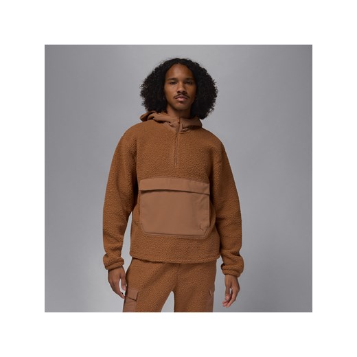 Męska bluza z kapturem z puchatej dzianiny Jordan Flight - Brązowy ze sklepu Nike poland w kategorii Bluzy męskie - zdjęcie 178602269