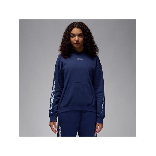 Damska bluza z kapturem Jordan Brooklyn Fleece - Niebieski ze sklepu Nike poland w kategorii Bluzy damskie - zdjęcie 178602418