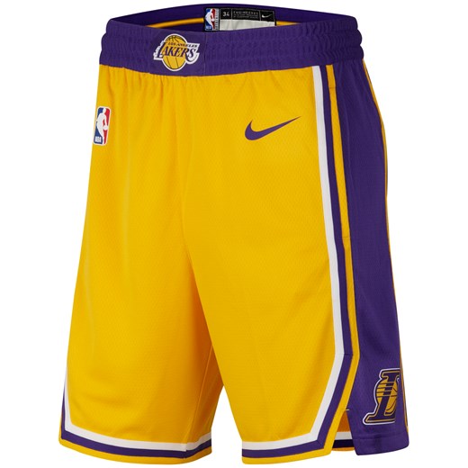 Męskie spodenki Nike NBA Swingman Los Angeles Lakers Icon Edition - Żółty ze sklepu Nike poland w kategorii Spodenki męskie - zdjęcie 178602766