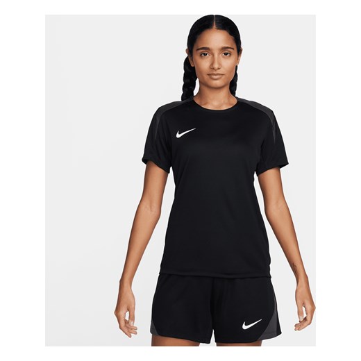 Damska koszulka piłkarska z krótkim rękawem Dri-FIT Nike Strike - Czerń ze sklepu Nike poland w kategorii Bluzki damskie - zdjęcie 178602796