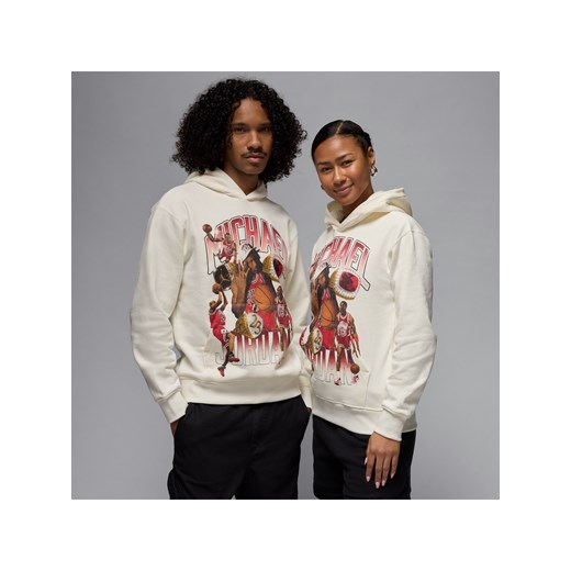 Męska bluza z kapturem i grafiką Jordan Flight Fleece - Biel ze sklepu Nike poland w kategorii Bluzy męskie - zdjęcie 178602818