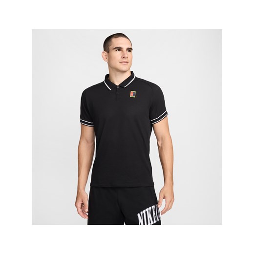 Męska koszulka polo do tenisa NikeCourt Heritage - Czerń ze sklepu Nike poland w kategorii T-shirty męskie - zdjęcie 178602878