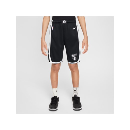 Spodenki dla dużych dzieci (chłopców) Nike NBA Swingman Brooklyn Nets Icon Edition 2023/24 - Czerń ze sklepu Nike poland w kategorii Spodenki chłopięce - zdjęcie 178603056