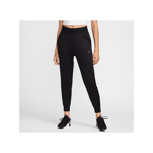 Damskie joggery 7/8 z wysokim stanem Nike Therma-FIT One - Czerń ze sklepu Nike poland w kategorii Spodnie damskie - zdjęcie 178603119