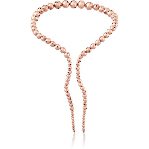 Glaucus rose-gold plated choker net-a-porter bialy 