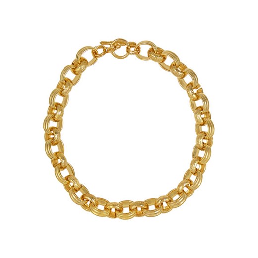 Gold-plated chain necklace net-a-porter bialy 