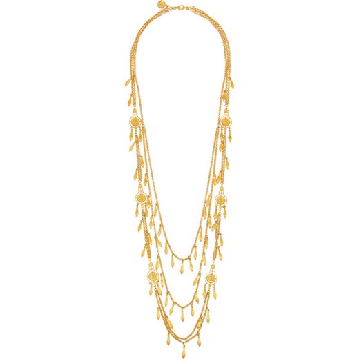 Gold-plated necklace net-a-porter bialy 