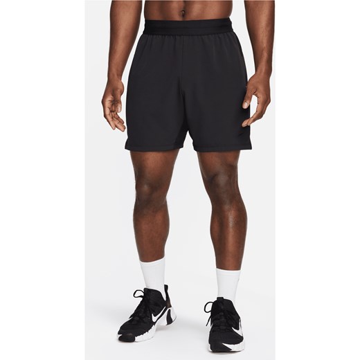 Męskie spodenki do fitnessu bez podszewki 18 cm Dri-FIT Nike Flex Rep 4.0 - Czerń ze sklepu Nike poland w kategorii Spodenki męskie - zdjęcie 178603298