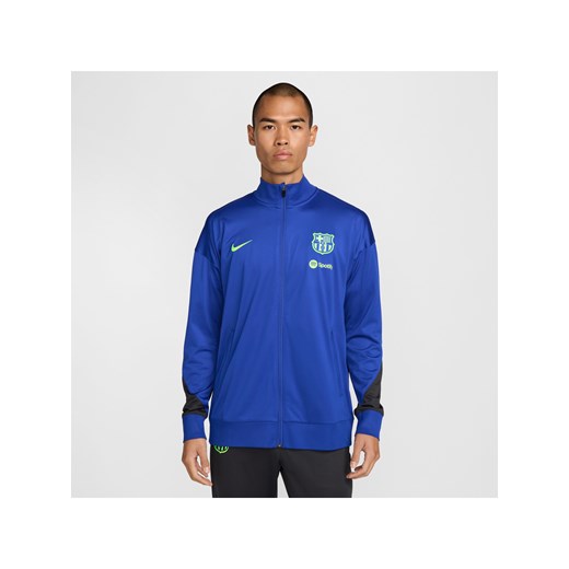 Męski dzianinowy dres piłkarski Nike Dri-FIT FC Barcelona Strike (wersja trzecia) - Niebieski ze sklepu Nike poland w kategorii Bluzy męskie - zdjęcie 178603468