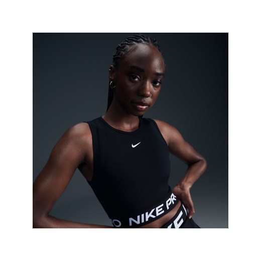 Damska koszulka bez rękawów o skróconym kroju Dri-FIT Nike Pro - Czerń ze sklepu Nike poland w kategorii Bluzki damskie - zdjęcie 178603737