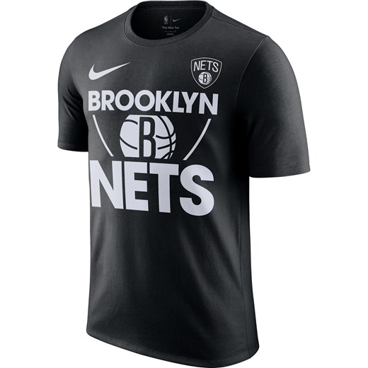 T-shirt męski Nike NBA Brooklyn Nets Courtside - Czerń ze sklepu Nike poland w kategorii T-shirty męskie - zdjęcie 178603786