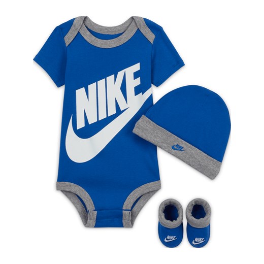 Trzyczęściowy zestaw dla niemowląt (0-6 M) Nike - Niebieski ze sklepu Nike poland w kategorii Odzież dla niemowląt - zdjęcie 178603969