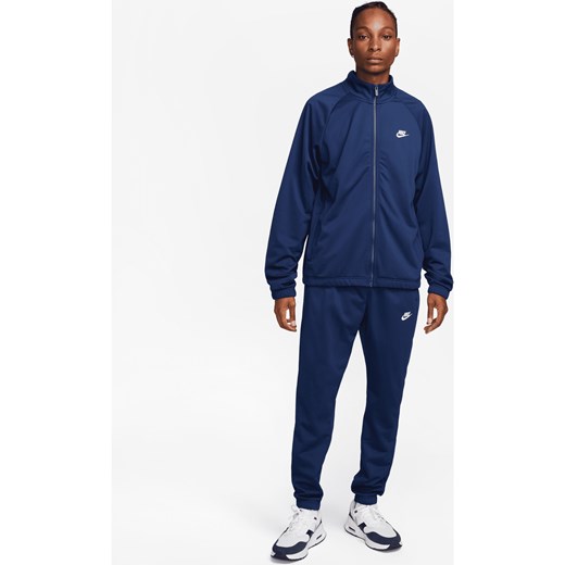 Męski dres z dzianiny poliestrowej Nike Club - Niebieski ze sklepu Nike poland w kategorii Spodnie męskie - zdjęcie 178604066
