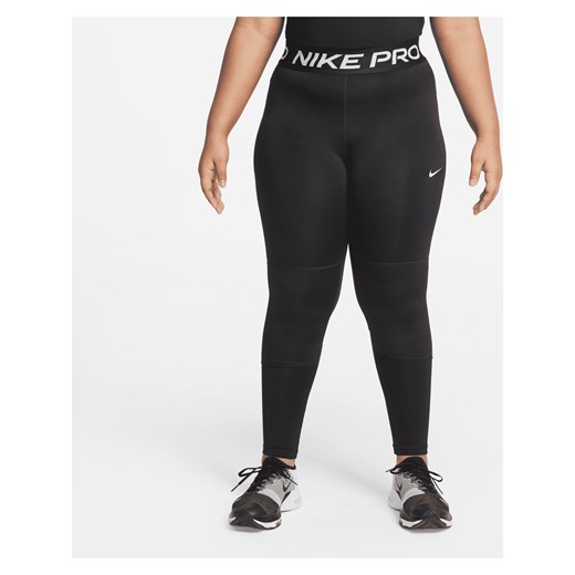 Legginsy dla dużych dzieci (dziewcząt) Nike Pro Dri-FIT (szerszy rozmiar) - Czerń ze sklepu Nike poland w kategorii Spodnie dziewczęce - zdjęcie 178604156