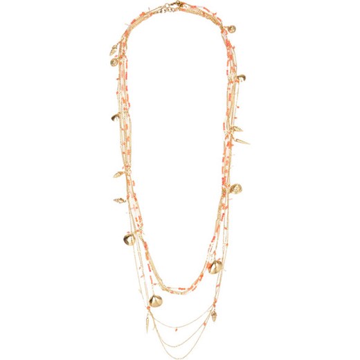 La Sabbia gold-tone, agate and quartz necklace net-a-porter bialy 