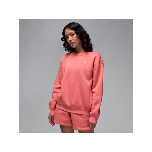 Damska bluza dresowa z półokrągłym dekoltem Jordan Brooklyn Fleece - Różowy Jordan L (EU 44-46) Nike poland