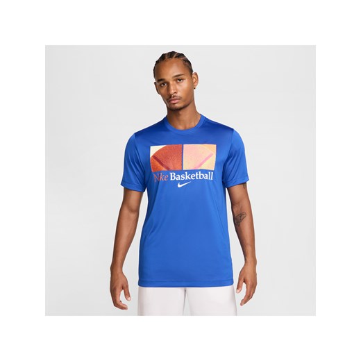 Męski T-shirt do koszykówki Dri-FIT Nike - Niebieski ze sklepu Nike poland w kategorii T-shirty męskie - zdjęcie 178604418