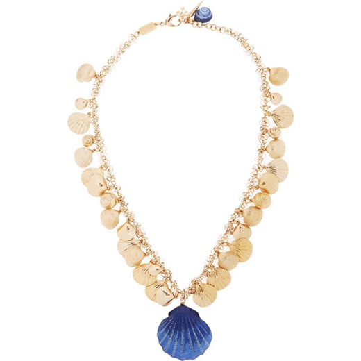 Abissi gold-tone necklace net-a-porter bialy 