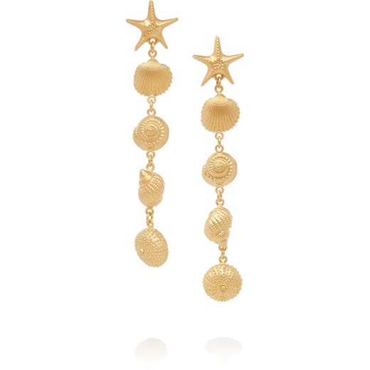 Gold-tone earrings net-a-porter pomaranczowy 