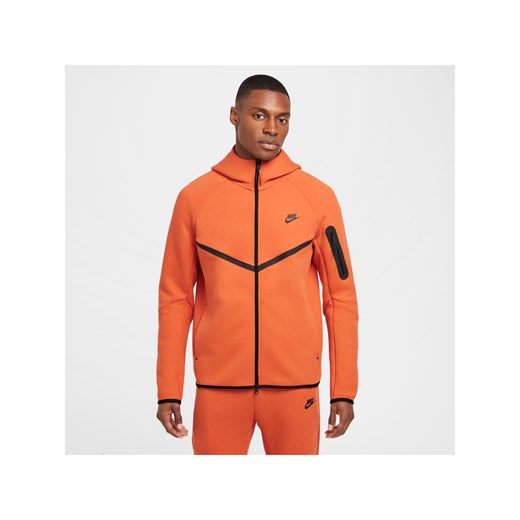 Męska bluza z kapturem i zamkiem na całej długości Windrunner Nike Tech - Pomarańczowy ze sklepu Nike poland w kategorii Bluzy męskie - zdjęcie 178604808