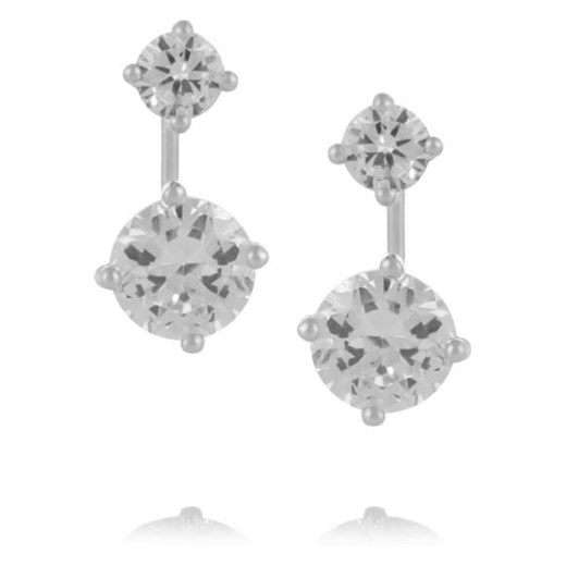 Rhodium-plated cubic zirconia earrings net-a-porter bialy 