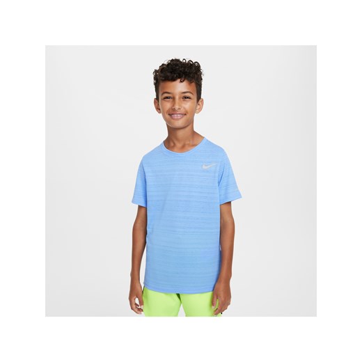 Koszulka treningowa dla dużych dzieci (chłopców) Nike Dri-FIT Miler - Niebieski Nike XS Nike poland