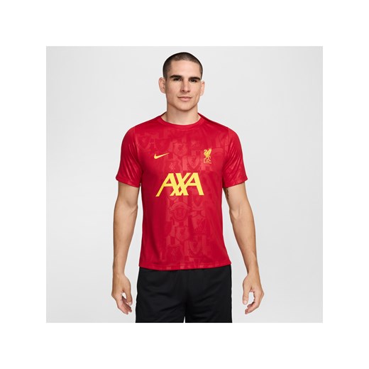 Męska przedmeczowa koszulka piłkarska z krótkim rękawem Nike Dri-FIT Liverpool F.C. Academy Pro - Czerwony ze sklepu Nike poland w kategorii T-shirty męskie - zdjęcie 178605418