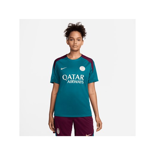 Męska dzianinowa koszulka piłkarska z krótkim rękawem Nike Dri-FIT Paris Saint-Germain Strike - Zieleń ze sklepu Nike poland w kategorii T-shirty męskie - zdjęcie 178605668