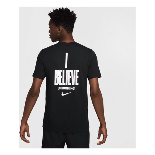 Męski T-shirt do biegania Nike - Czerń ze sklepu Nike poland w kategorii T-shirty męskie - zdjęcie 178605685
