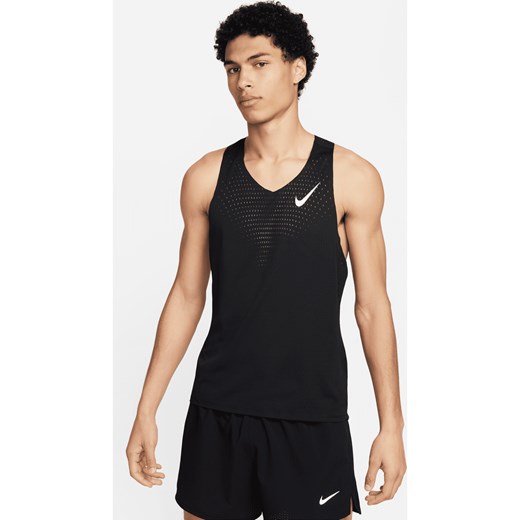 Męska koszulka bez rękawów do biegania Dri-FIT ADV Nike AeroSwift - Czerń ze sklepu Nike poland w kategorii T-shirty męskie - zdjęcie 178605688