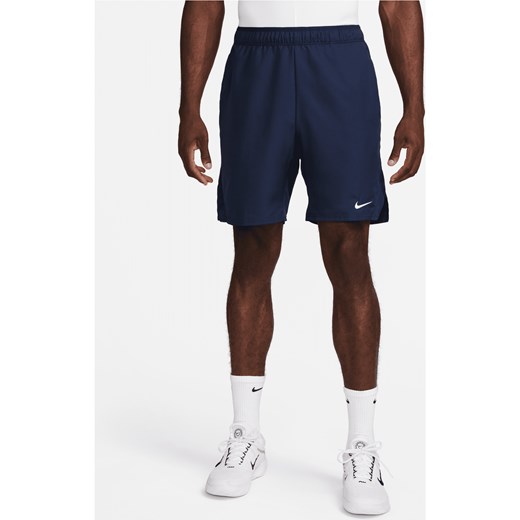 Męskie spodenki do tenisa 23 cm Dri-FIT NikeCourt Victory - Niebieski ze sklepu Nike poland w kategorii Spodenki męskie - zdjęcie 178605788