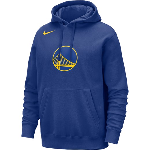 Męska bluza z kapturem NBA Nike Golden State Warriors Club - Niebieski ze sklepu Nike poland w kategorii Bluzy męskie - zdjęcie 178606129