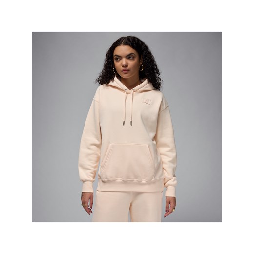 Damska bluza z kapturem z satynową podszewką Jordan Flight Fleece - Brązowy ze sklepu Nike poland w kategorii Bluzy damskie - zdjęcie 178606146
