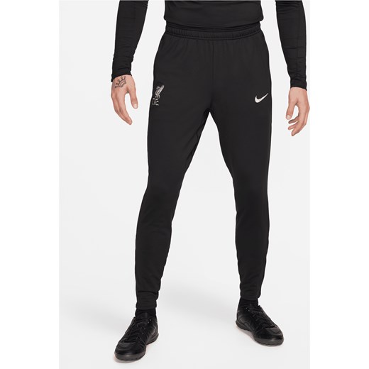 Męskie spodnie piłkarskie z dzianiny Nike Dri-FIT Liverpool F.C. Strike - Czerń Nike XS Nike poland promocja