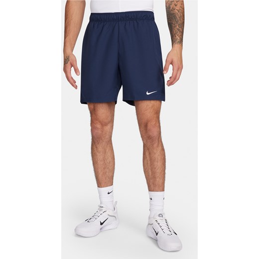 Męskie spodenki tenisowe Dri-FIT NikeCourt Victory 18 cm - Niebieski ze sklepu Nike poland w kategorii Spodenki męskie - zdjęcie 178606527