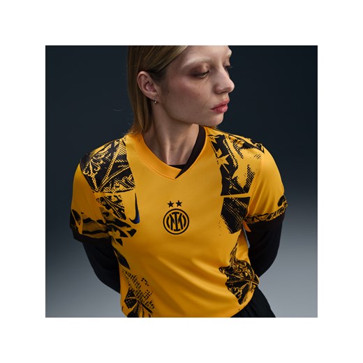 Damska koszulka piłkarska Nike Dri-FIT Inter Mediolan Stadium 2024/25 (wersja trzecia) – replika - Żółty ze sklepu Nike poland w kategorii Bluzki damskie - zdjęcie 178606599