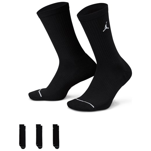 Klasyczne skarpety Jordan Everyday (3 pary) - Czerń ze sklepu Nike poland w kategorii Skarpetki damskie - zdjęcie 178606758