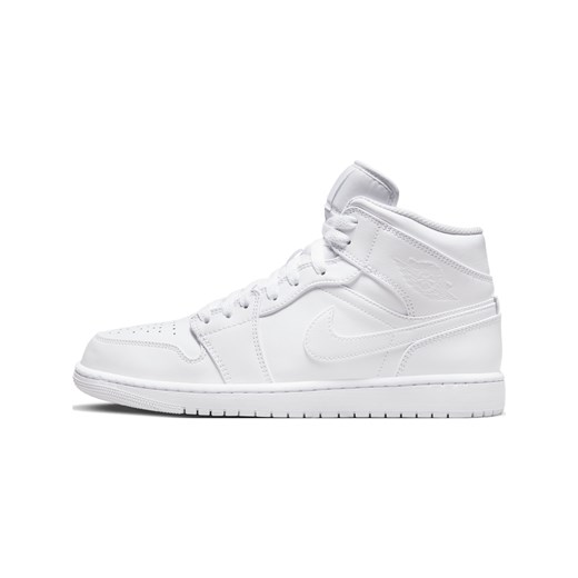 Buty Air Jordan 1 Mid - Biel ze sklepu Nike poland w kategorii Buty sportowe męskie - zdjęcie 178606909