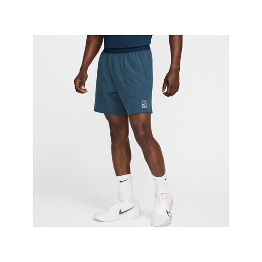 Męskie spodenki do tenisa 15 cm Dri-FIT NikeCourt Advantage - Niebieski ze sklepu Nike poland w kategorii Spodenki męskie - zdjęcie 178607016