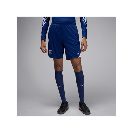 Męskie dzianinowe spodenki piłkarskie Jordan Dri-FIT Paris Saint-Germain Strike (wersja czwarta) - Niebieski ze sklepu Nike poland w kategorii Spodenki męskie - zdjęcie 178607109